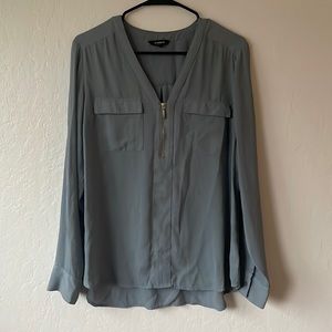 Light blue long sleeve blouse